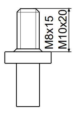Ąšis su sriegiu baldiniam ratukui.