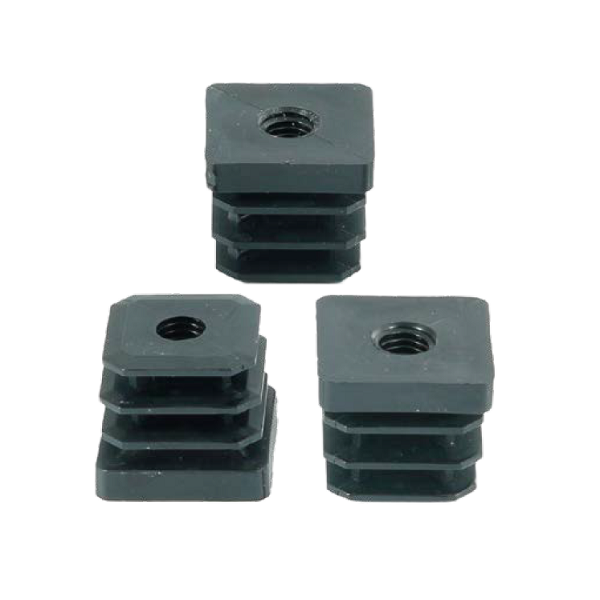 Įkalamas kamštelis kvadratinis su plastikiniu sriegiu.