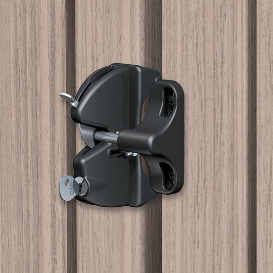 D&D Technologies skląstis varteliams rakinamas raktu iš vienos pusės.