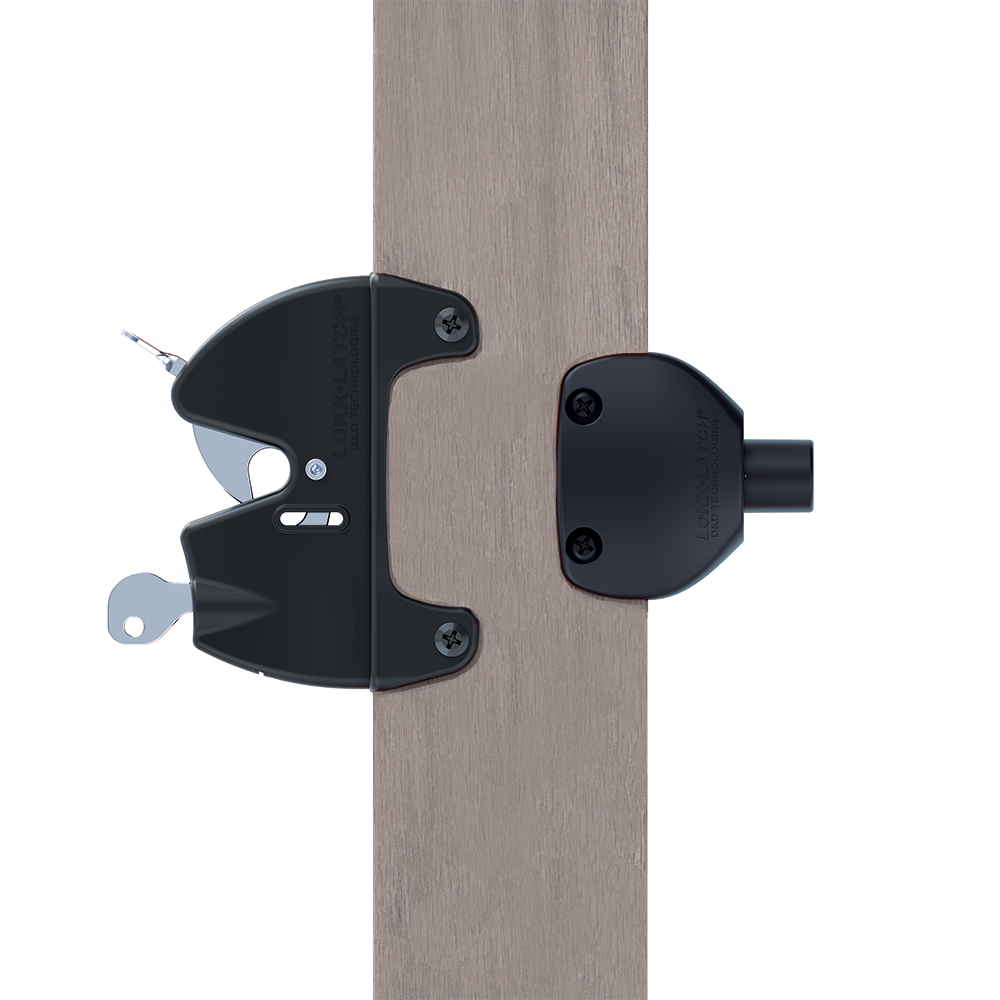 D&D Technologies skląstis varteliams rakinamas raktu iš dviejų pusių.