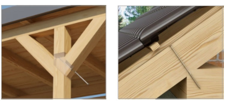 Medsraigtis ileidziama TORX galva daliniu sriegiu montavimo pavyzdziai