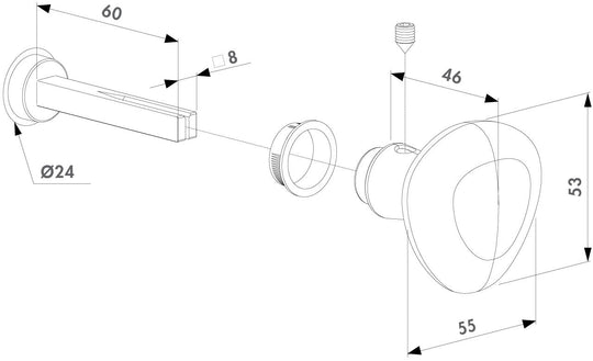 Rankena Locinox vienpuse R tipo brezinys