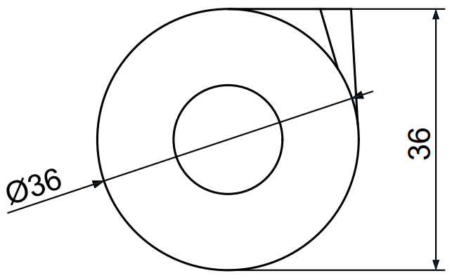 Ratukas baldinis pasukamas gumuotas ø36mm.