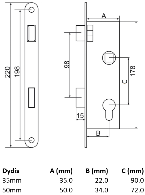 Spyna įleidžiama zwz.