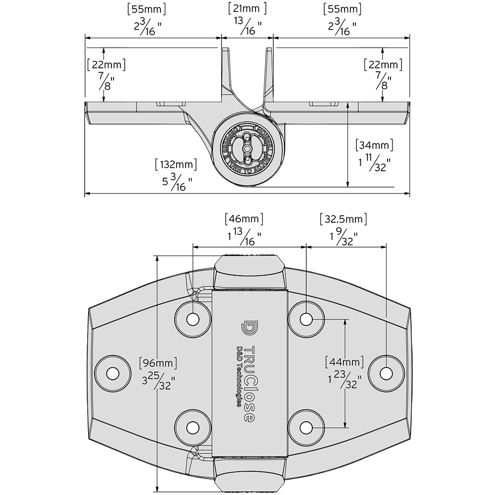 D&D Technologies vyriai su pritraukimu 2vnt (medis-medis) su 2 kojelėmis tvoros varteliams iki 30kg.
