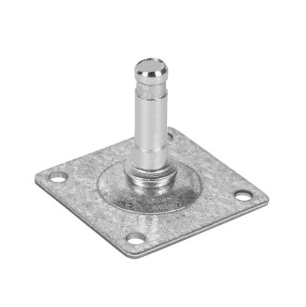 Tvirtinimo plokštelė baldiniam ratukui.