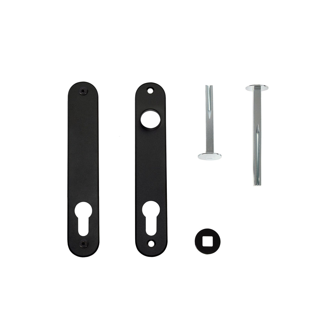 Locinox dangteliai įmontuojamoms spynoms vienpusei rankenai 3025-HYB-BLIND, juodi (RAL 9005)