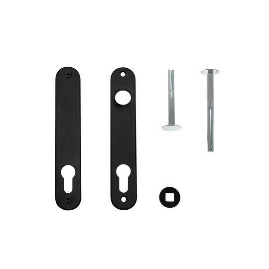 Locinox dangteliai įmontuojamoms spynoms vienpusei rankenai 3025-HYB-BLIND, juodi (RAL 9005)