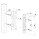 Locinox SFKO ir SFKO-5060 atramos-gaudytuvo matmenys ir montavimo schema