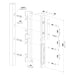 Locinox SFKO-V ir SFKO-V-5060 atramos-gaudytuvo matmenys ir montavimo schema