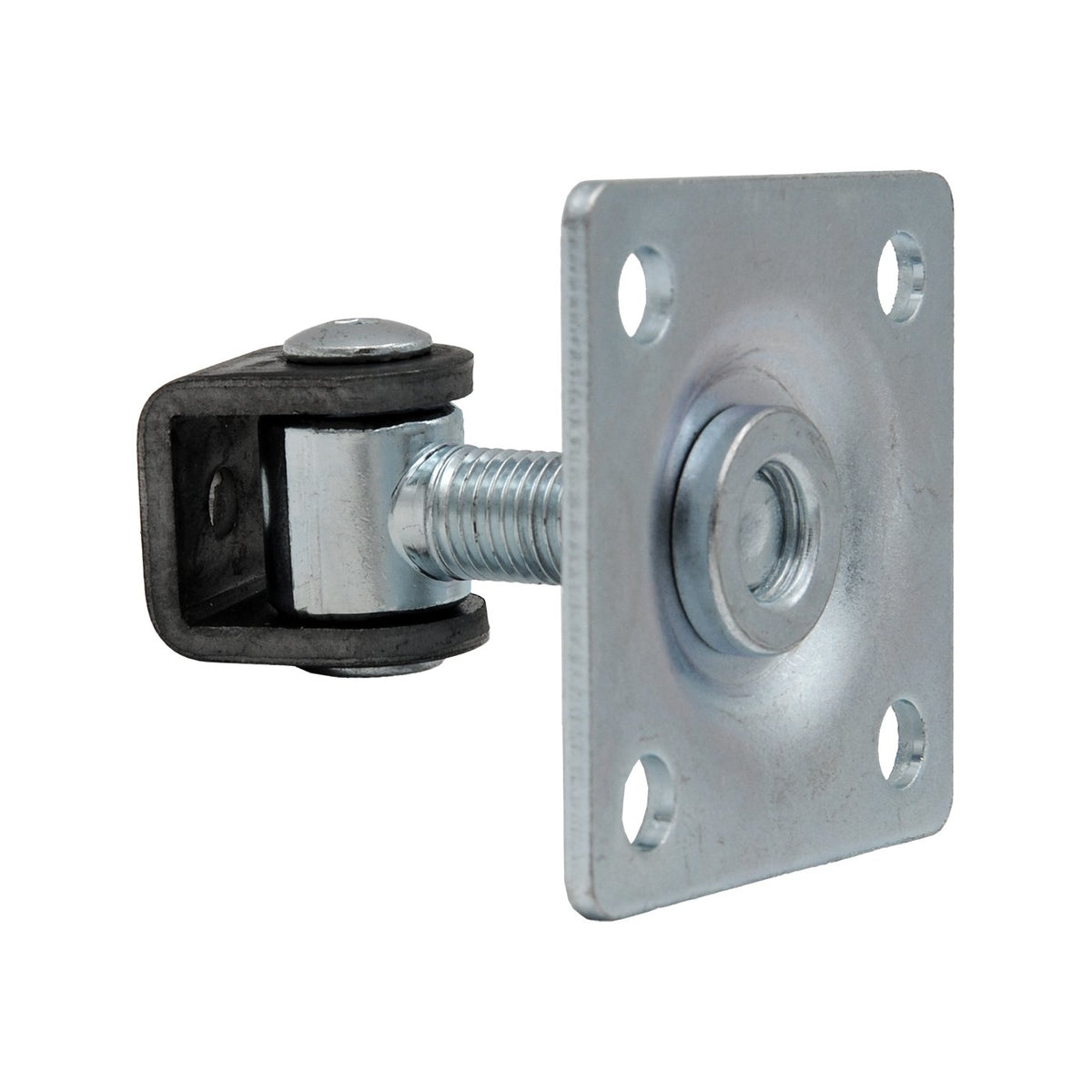 Reguliuojamas prisukamas vyris M16 su plokštele 80x80 mm, vaizdas iš šono